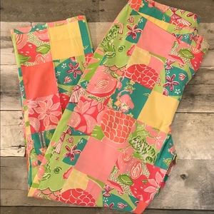 Lilly Pulitzer patchwork capris size 4
